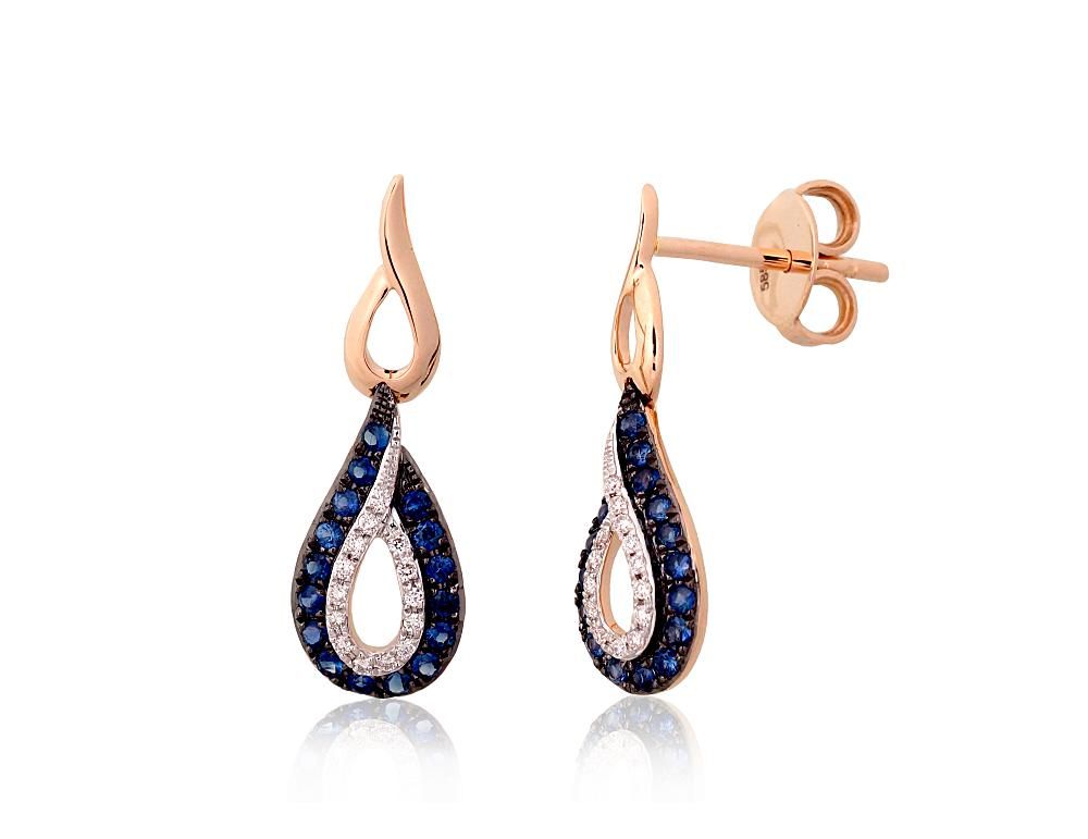 Gold Earrings A1201552AuRPRhWPRhBkDISA