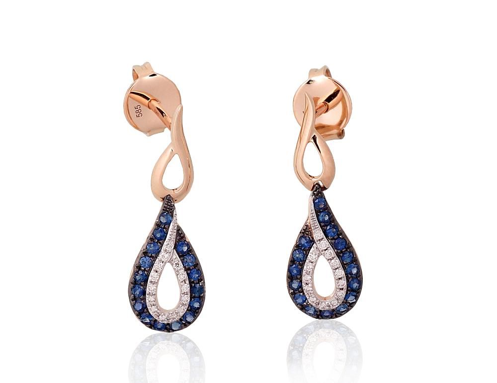 Gold Earrings A1201552AuRPRhWPRhBkDISA