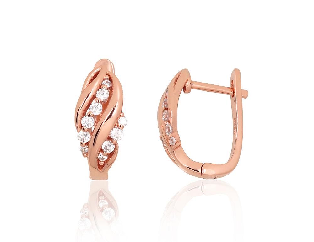 Silver Earrings with English Clasp A2204223PAuRCZ