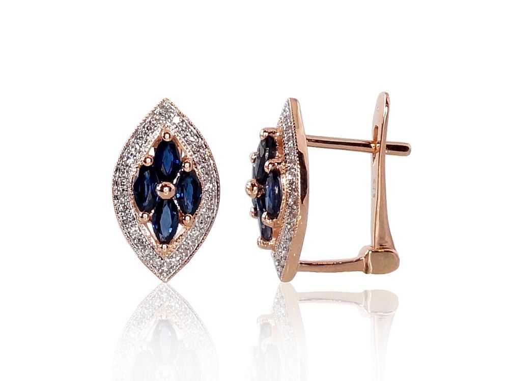 Gold earrings with Lever backs A1200250AuRPRhWDISA