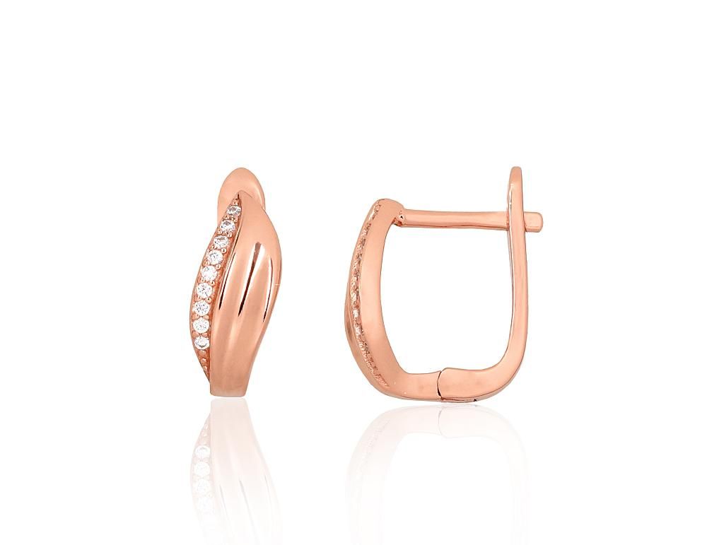 Silver Earrings with English Clasp A2204218PAuRCZ