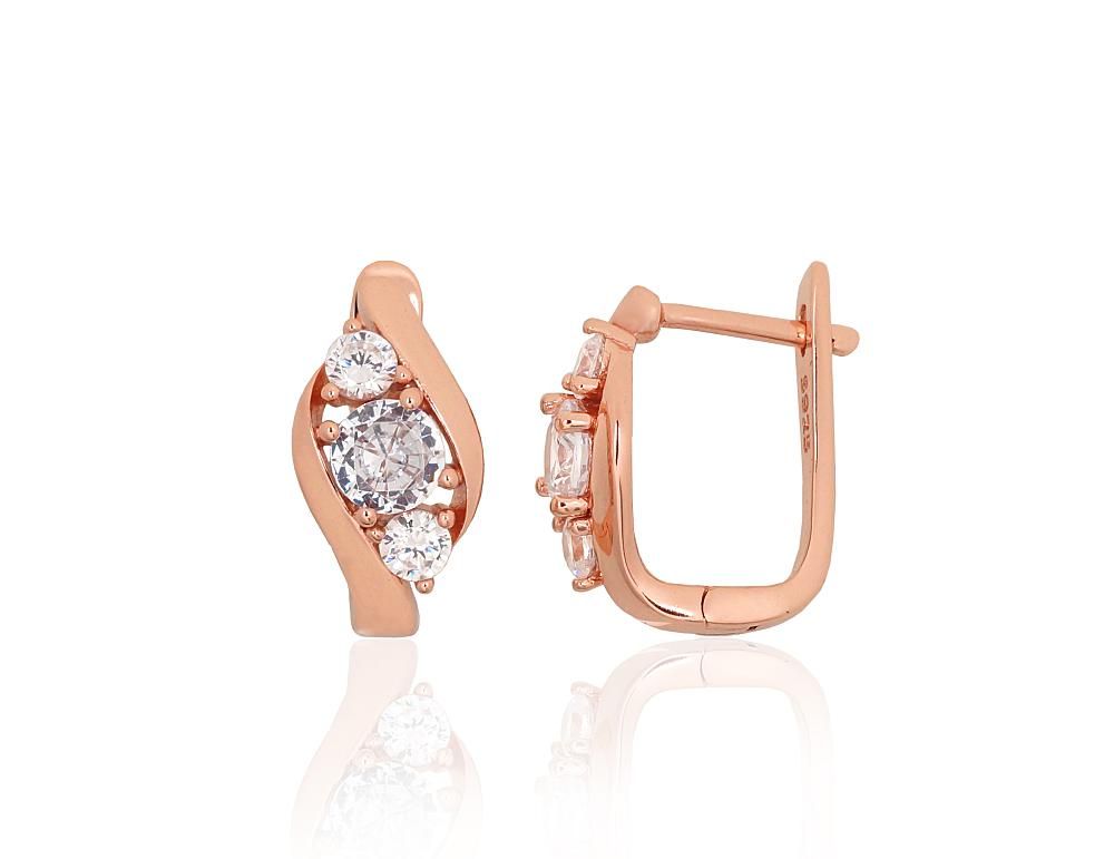 Silberne Ohrringe mit englischem Verschluss A2204227PAuRCZ