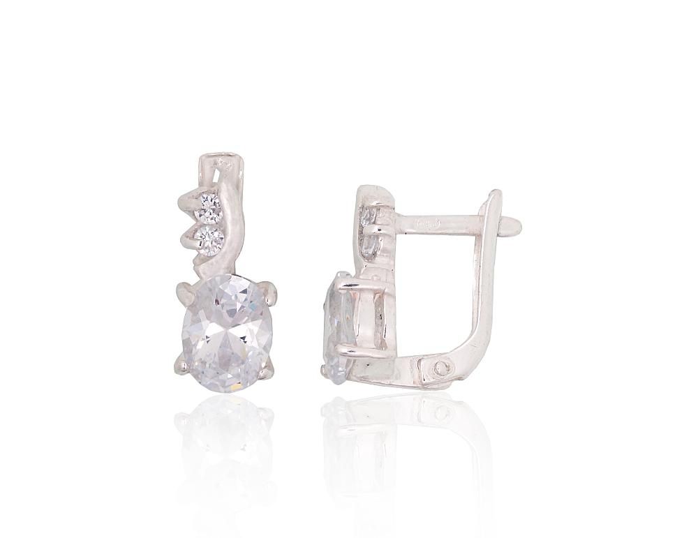 Silver earrings with Lever backs A2203798CZ