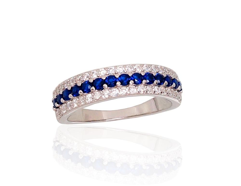 Silver ring A2101713PRhGrCZCZB