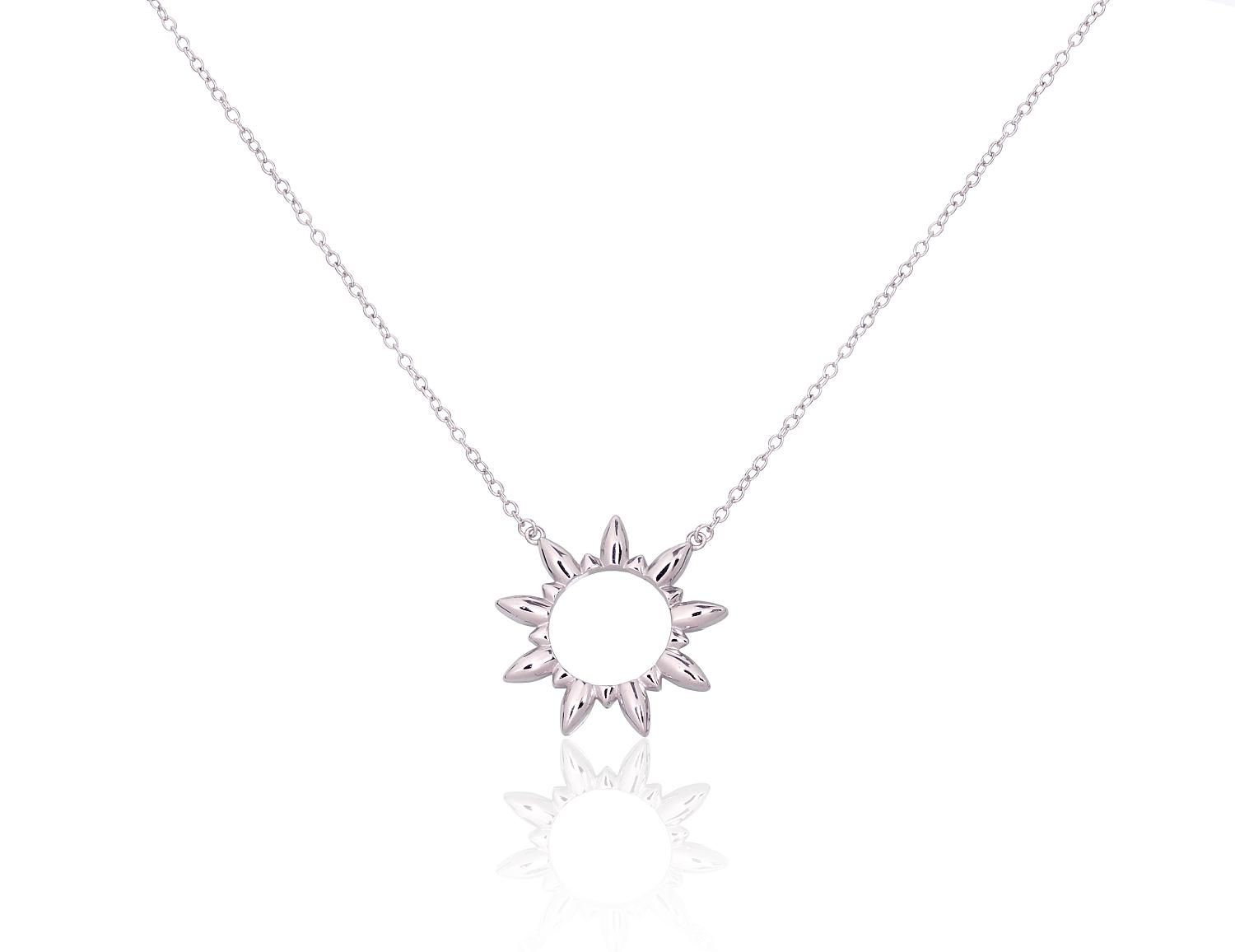 Silver Necklace Adjustable Length A2500135PRhGr