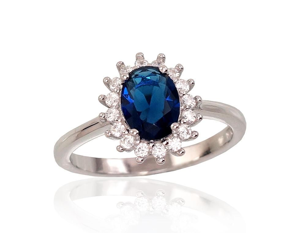 Silver ring A2101471PRhGrCZCZB