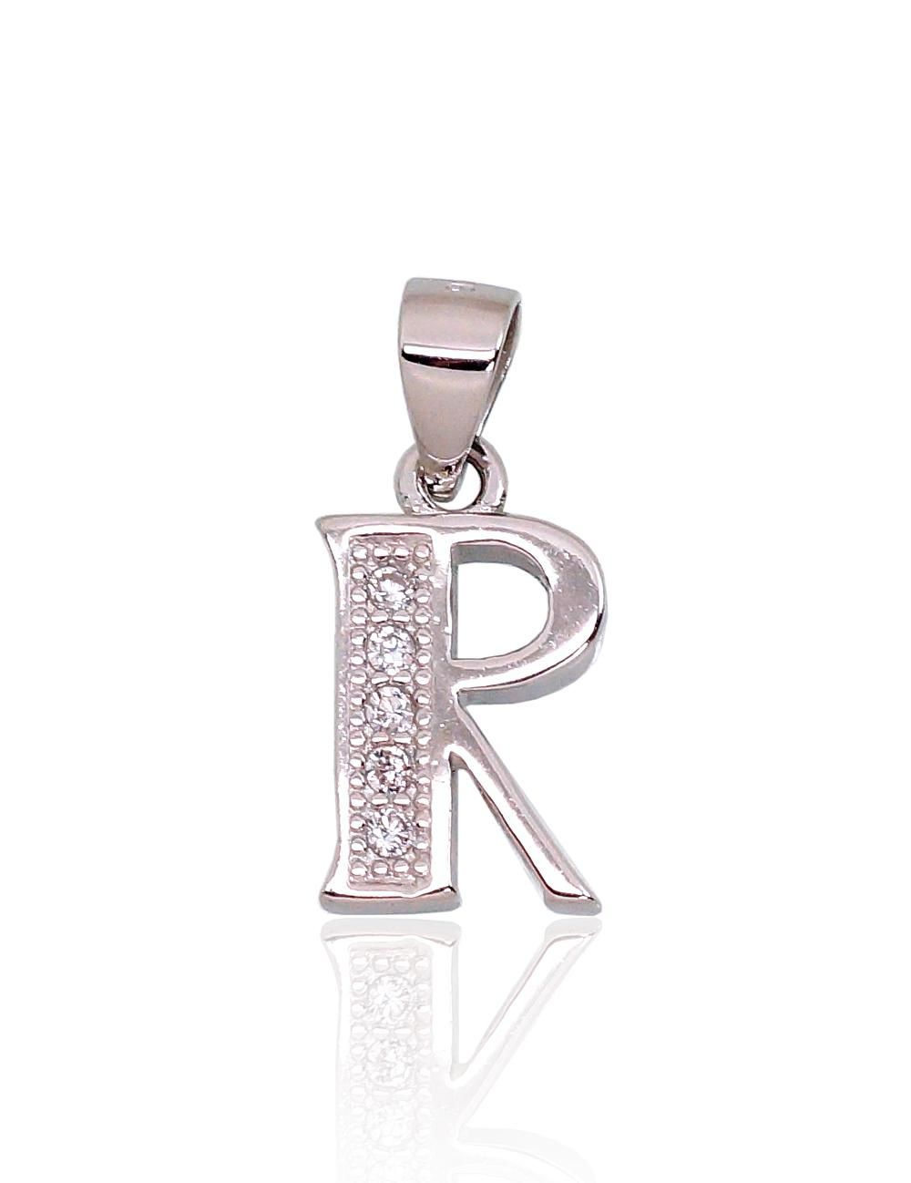 Silver Letter A2301848PRhGrCZ