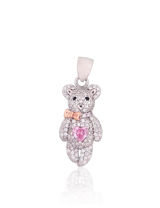 Gold Plated Silver Pendant A2302006PRhGrPAuRCZCZBKCZPI
