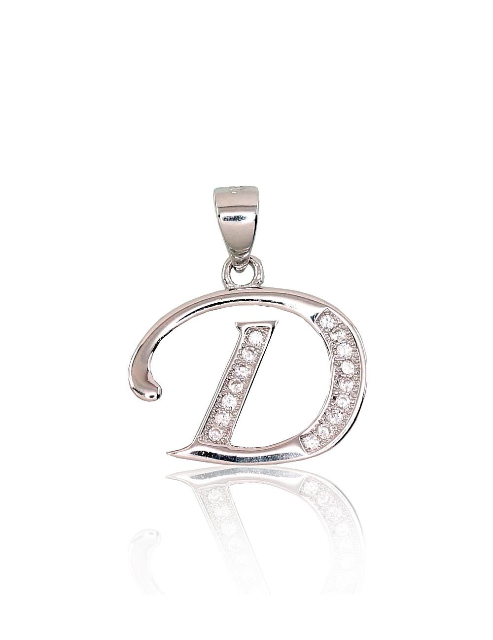 Silver Letter A2301608PRhGrCZ