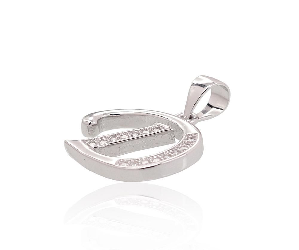 Silver Letter A2301608PRhGrCZ