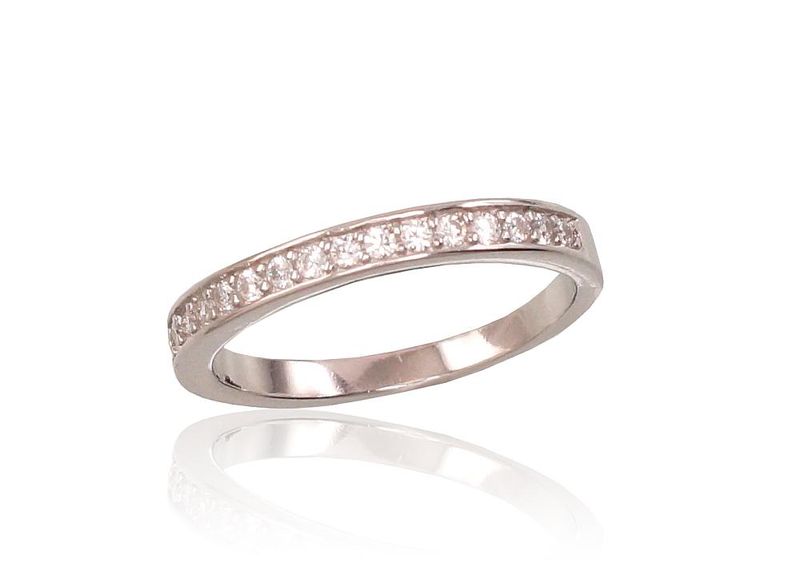 Silver ring A2101477PRhGrCZ