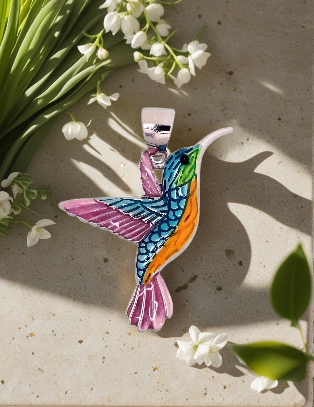 Silver Pendant A2302008PRhGrMLMIX