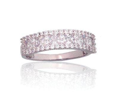 Silver Ring A2101806PRhGrCZ Silver Ring A2101806PRhGrCZ