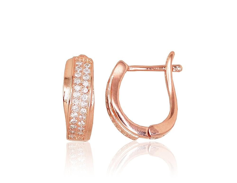 Gold Plated Silver Earrings with English Clasp A2203107PAuRCZ