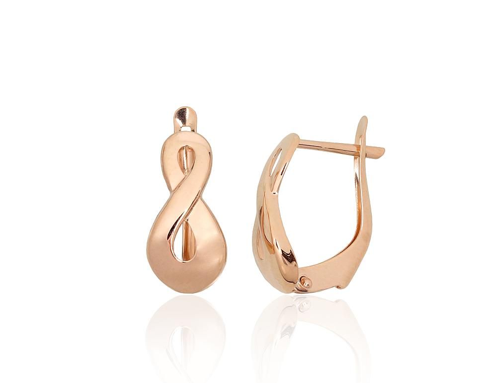 Gold earrings with Lever backs A1201735AuR