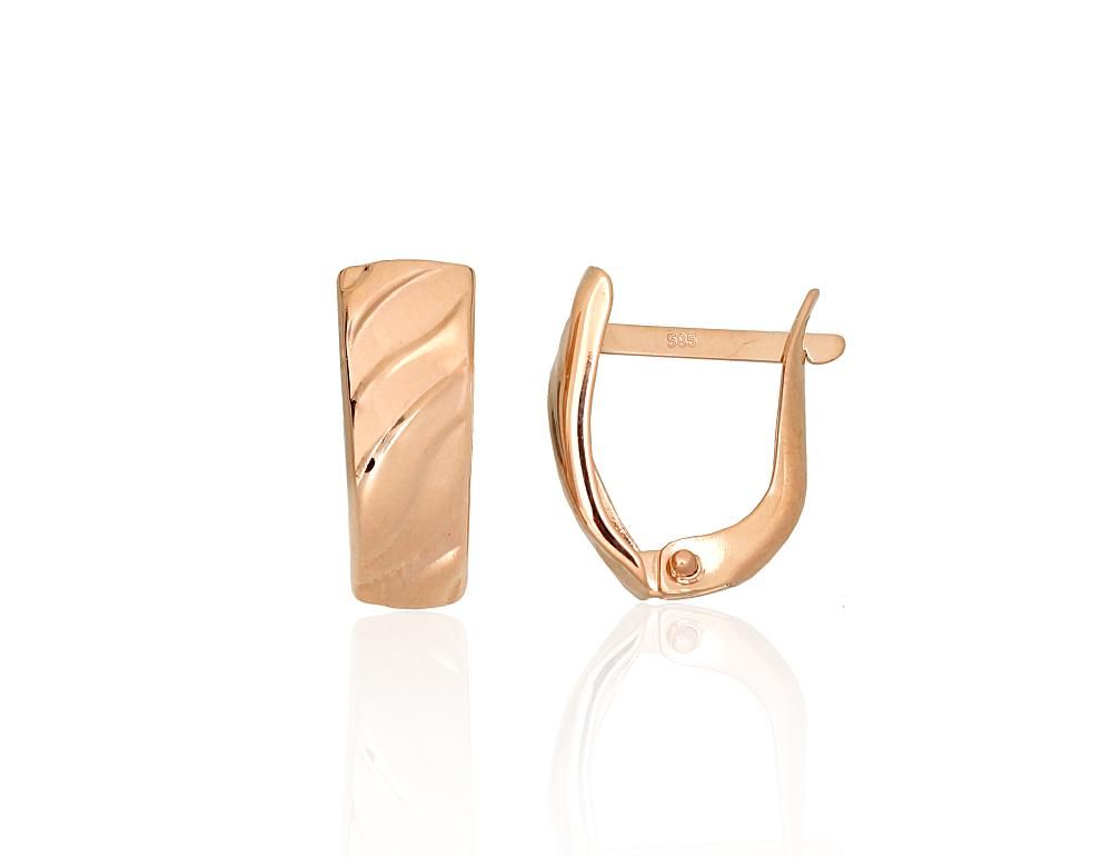 Gold earrings with Lever backs A1201736AuR
