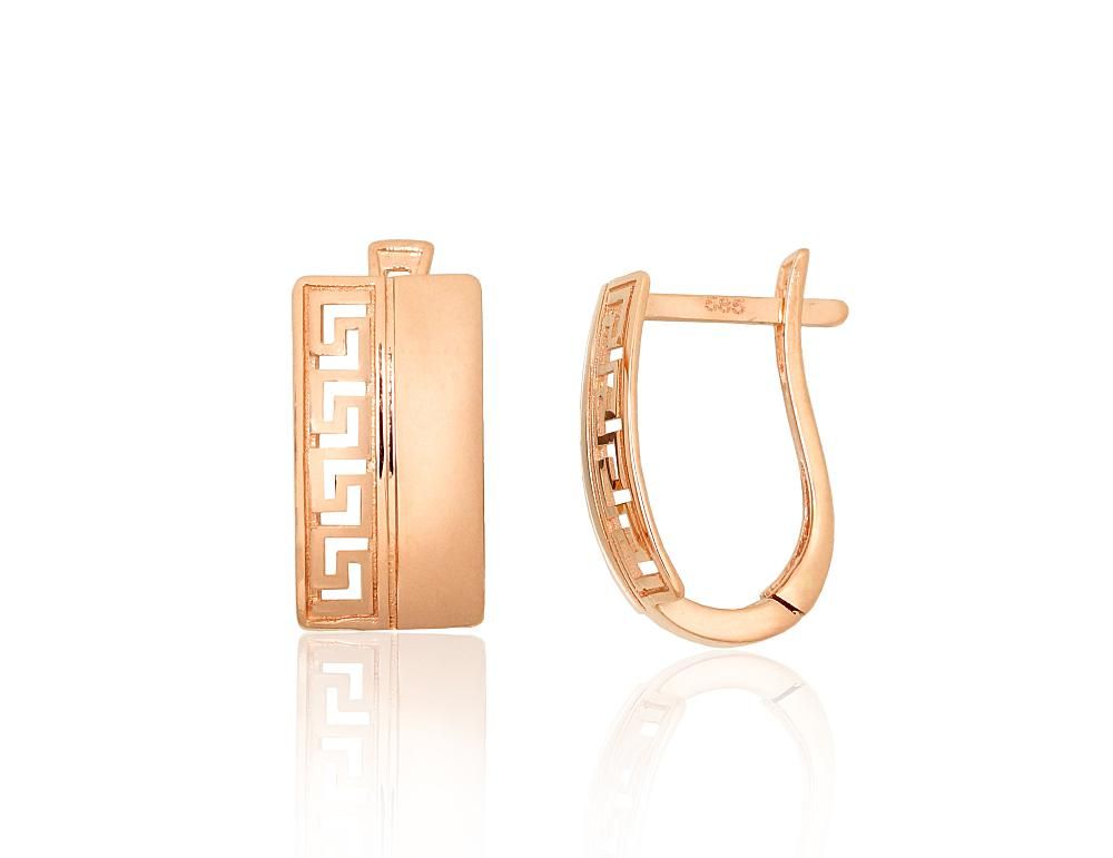 Gold earrings with Lever backs A1201739AuR