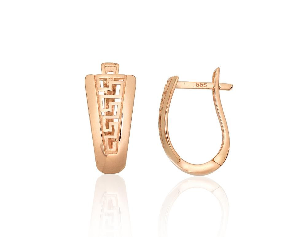 Gold earrings with Lever backs A1201737AuR