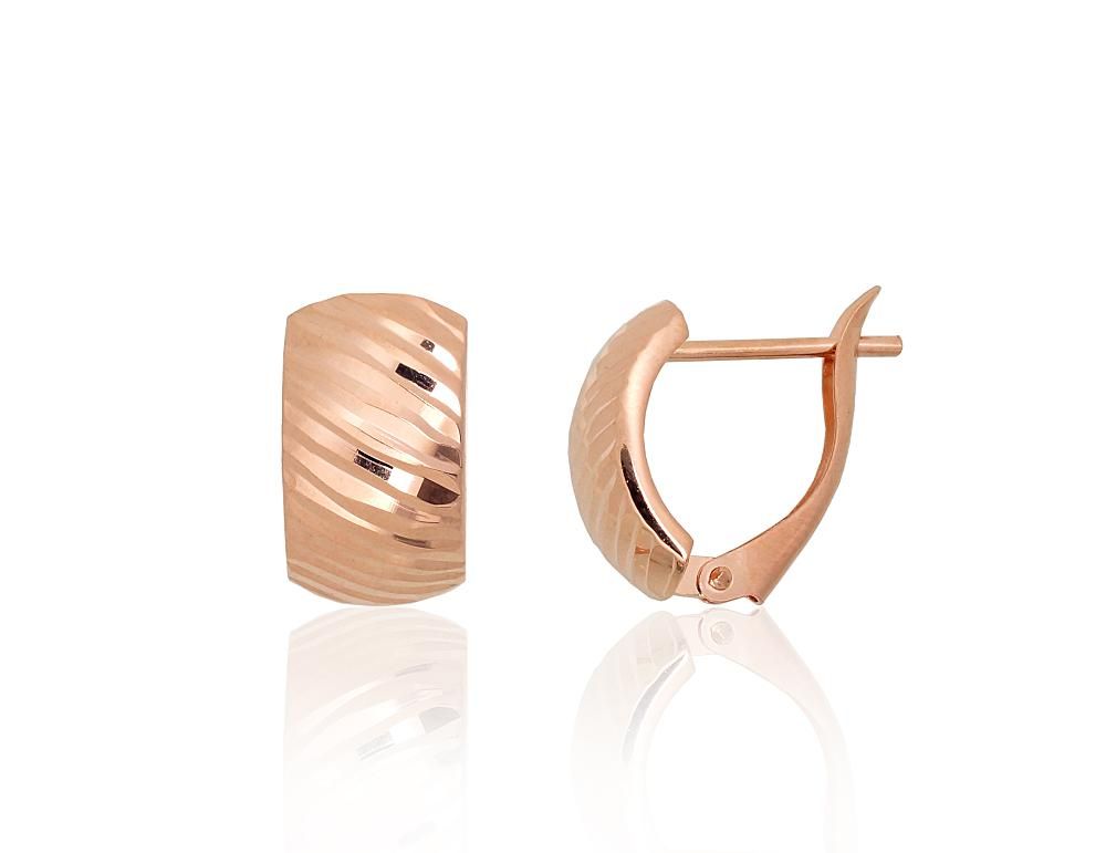 Gold earrings with Lever backs A1201754AuR