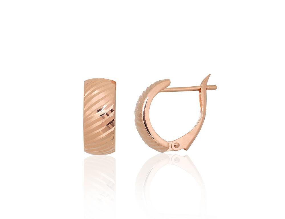 Gold earrings with Lever backs A1201757AuR