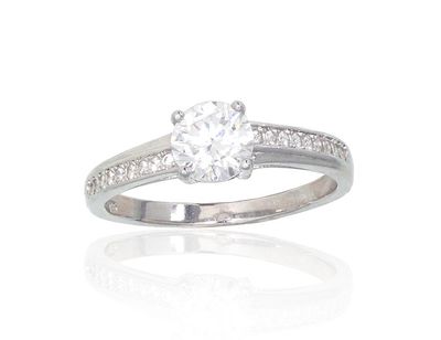 Engagement Silver Ring A2101994PRhGrCZ