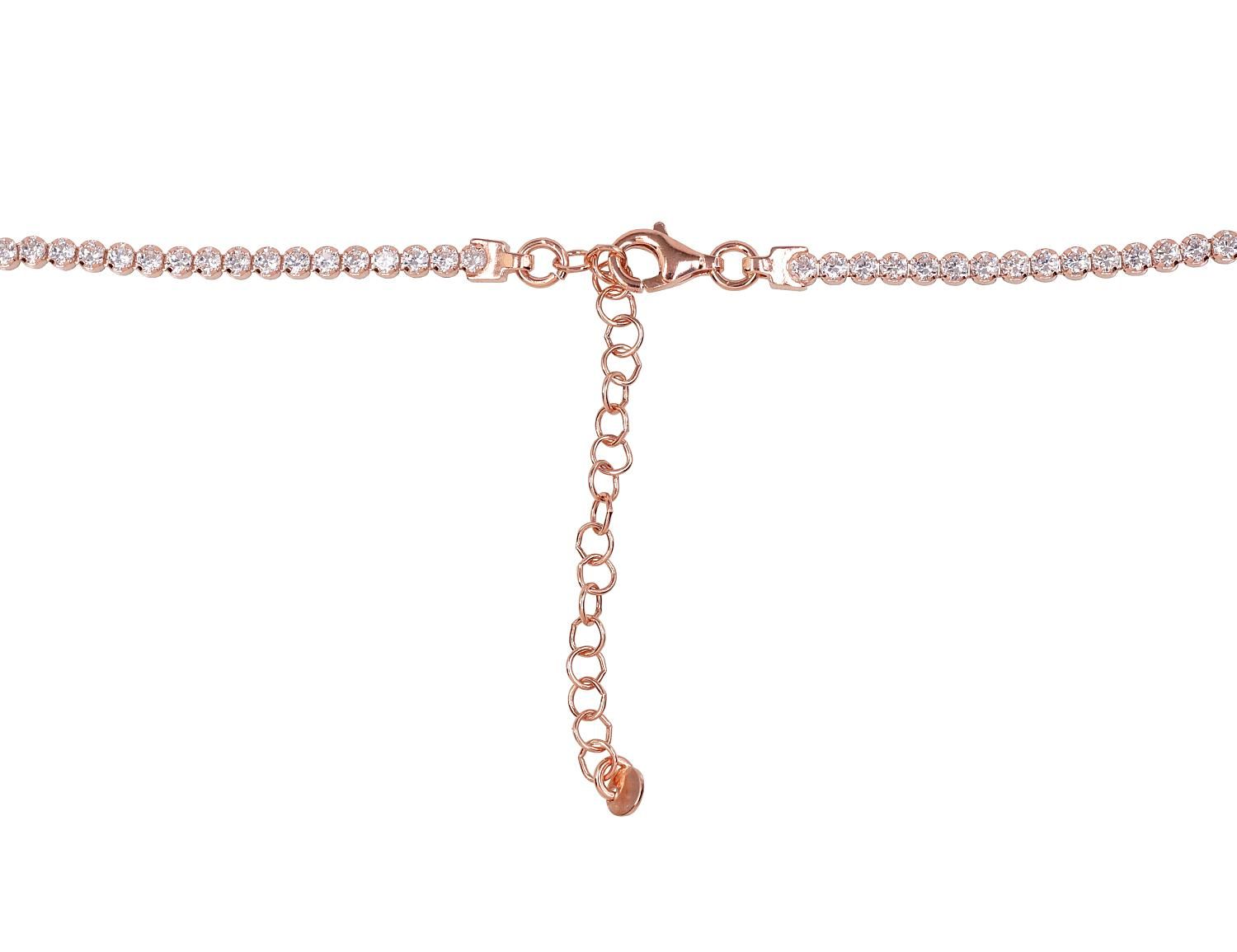 Gold Plated Silver Necklace Adjustable Length A2500145PAuRCZ