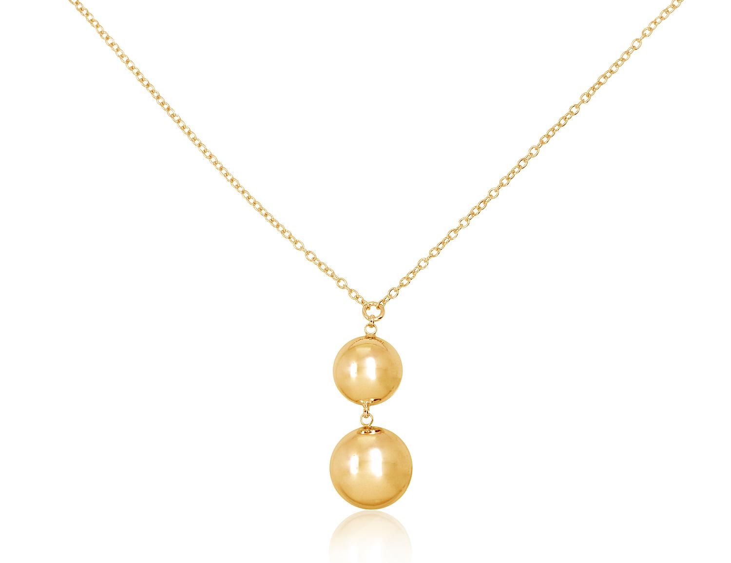 Gold Plated Silver Necklace Adjustable Length A2500143PAuY