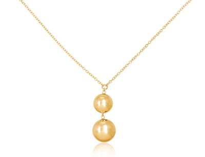 Gold Plated Silver Necklace Adjustable Length A2500143PAuY