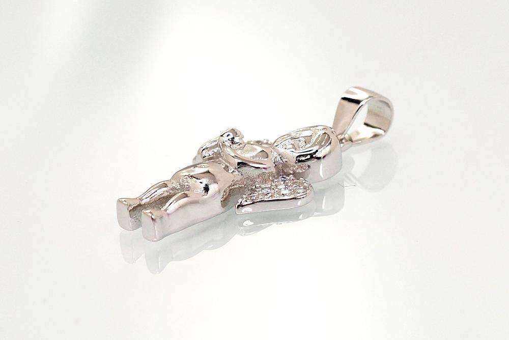 Silver Pendant A2301737PRhGrCZ