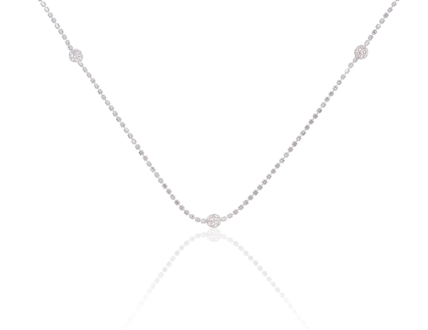 Silver Necklace Adjustable Length A2500139