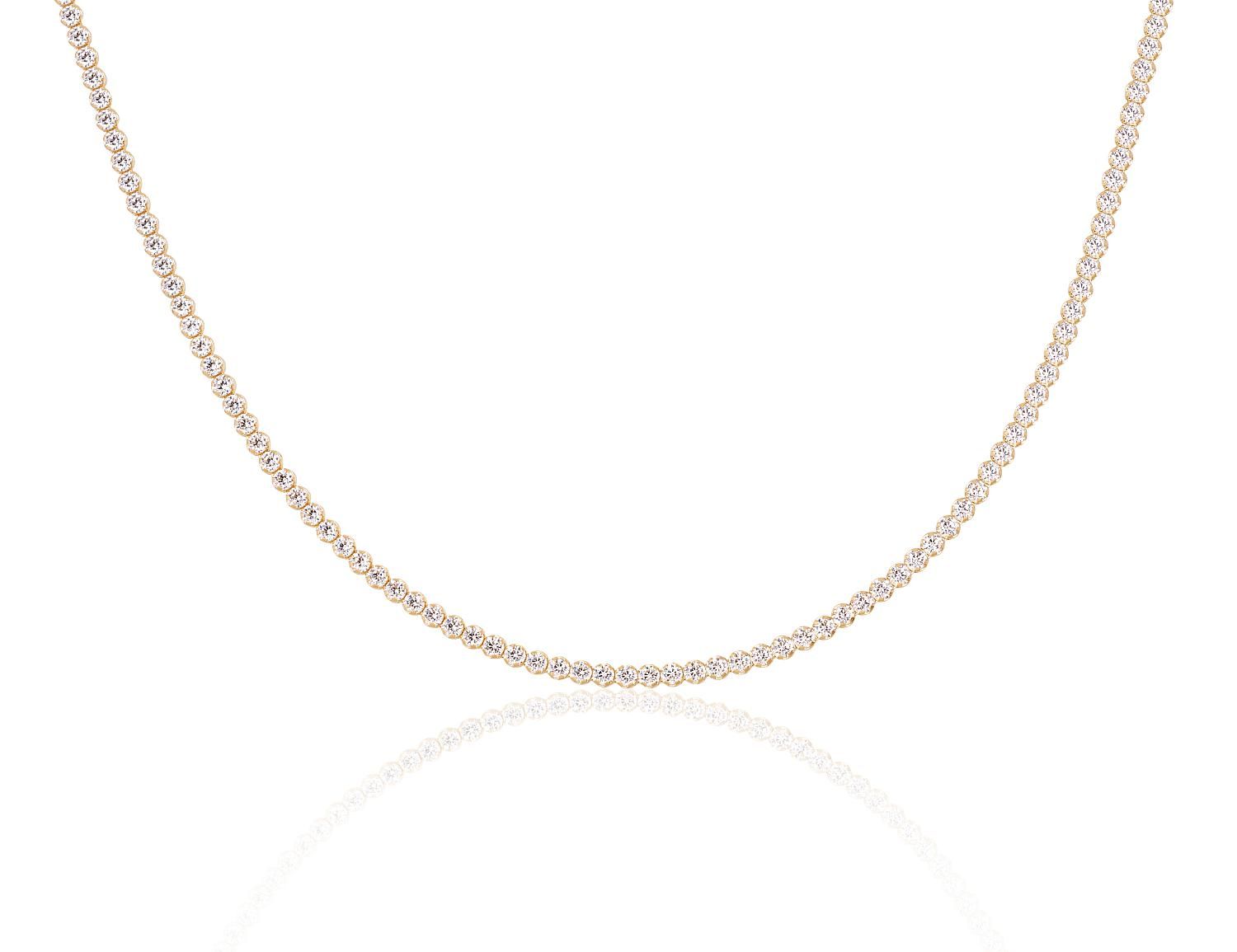 Gold Plated Silver Necklace Adjustable Length A2500145PAuYCZ