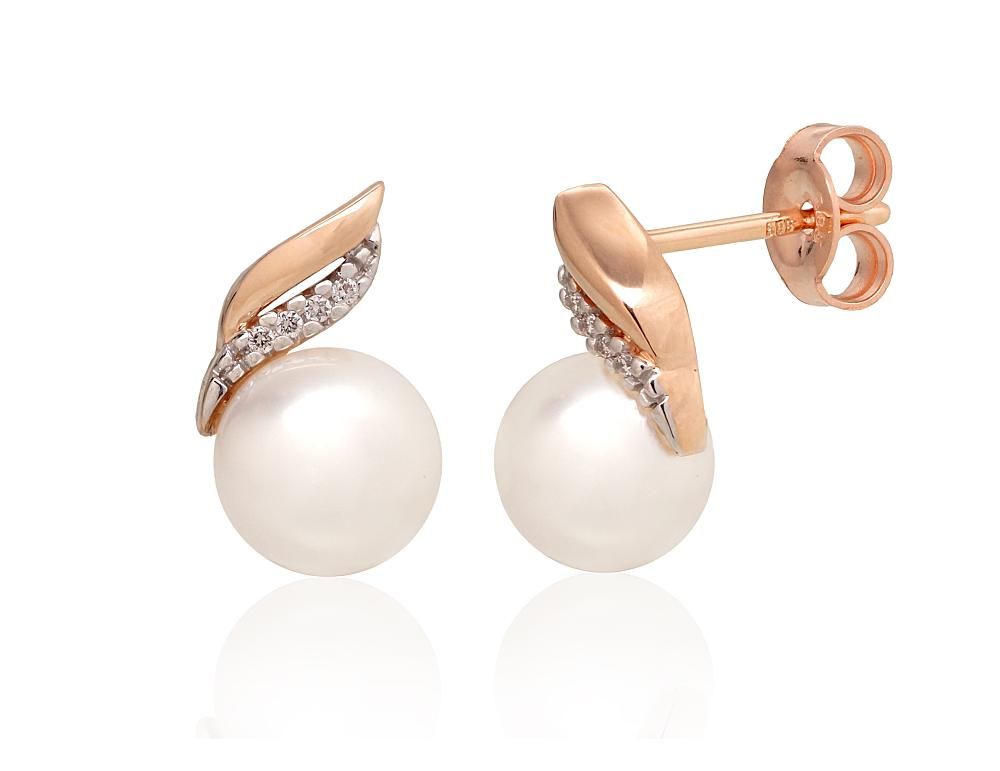 Gold Earrings A1201486AuRPRhWDIPE