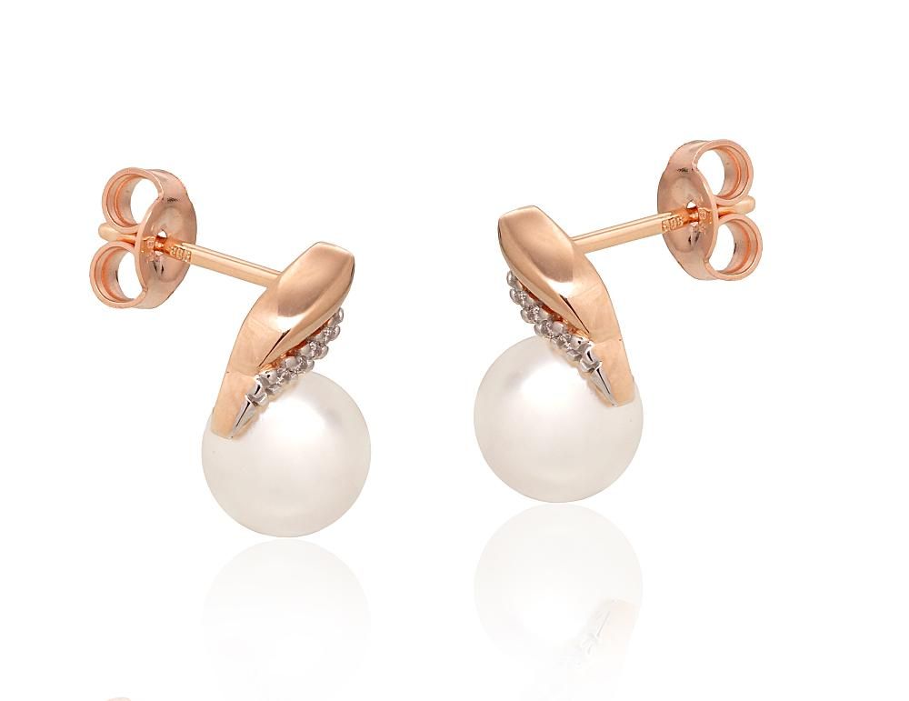 Gold Earrings A1201486AuRPRhWDIPE