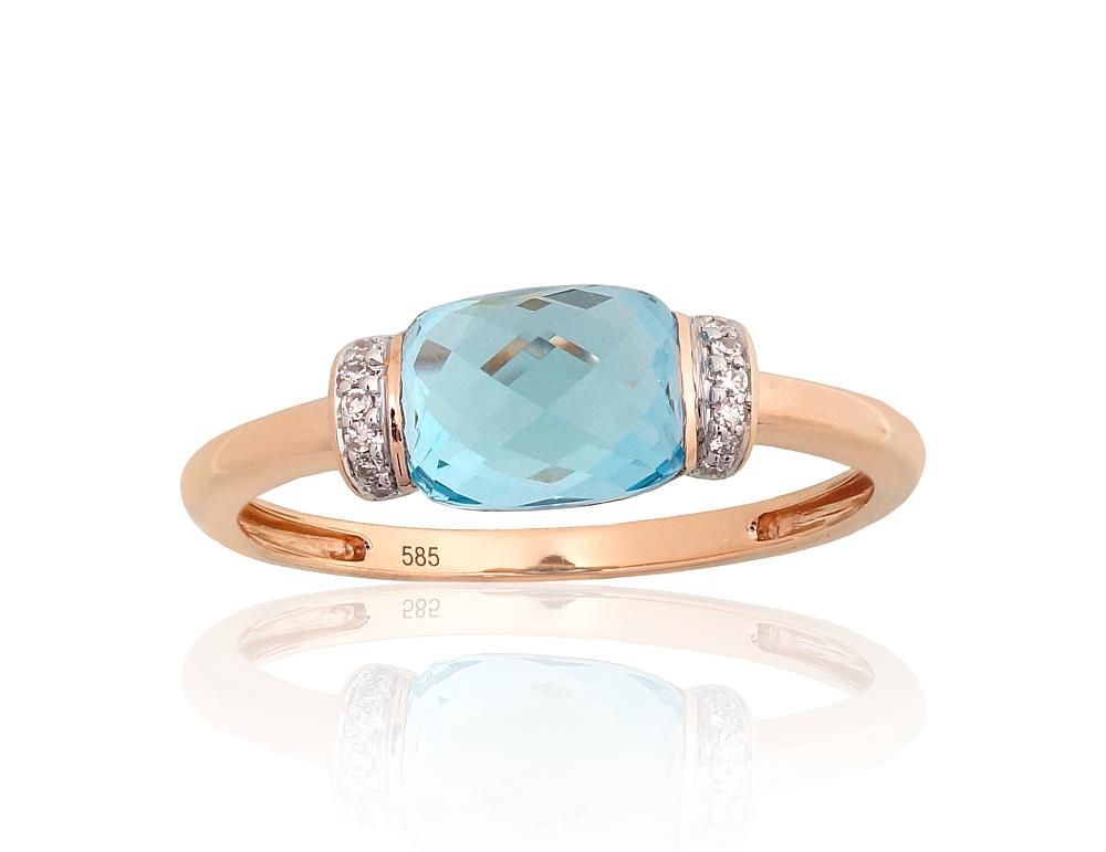 With Gemstone Gold Ring A1101226AuRPRhWDITZB