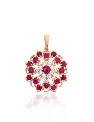Gold Pendant with Gemstone A1301138AuRPRhWDIRB