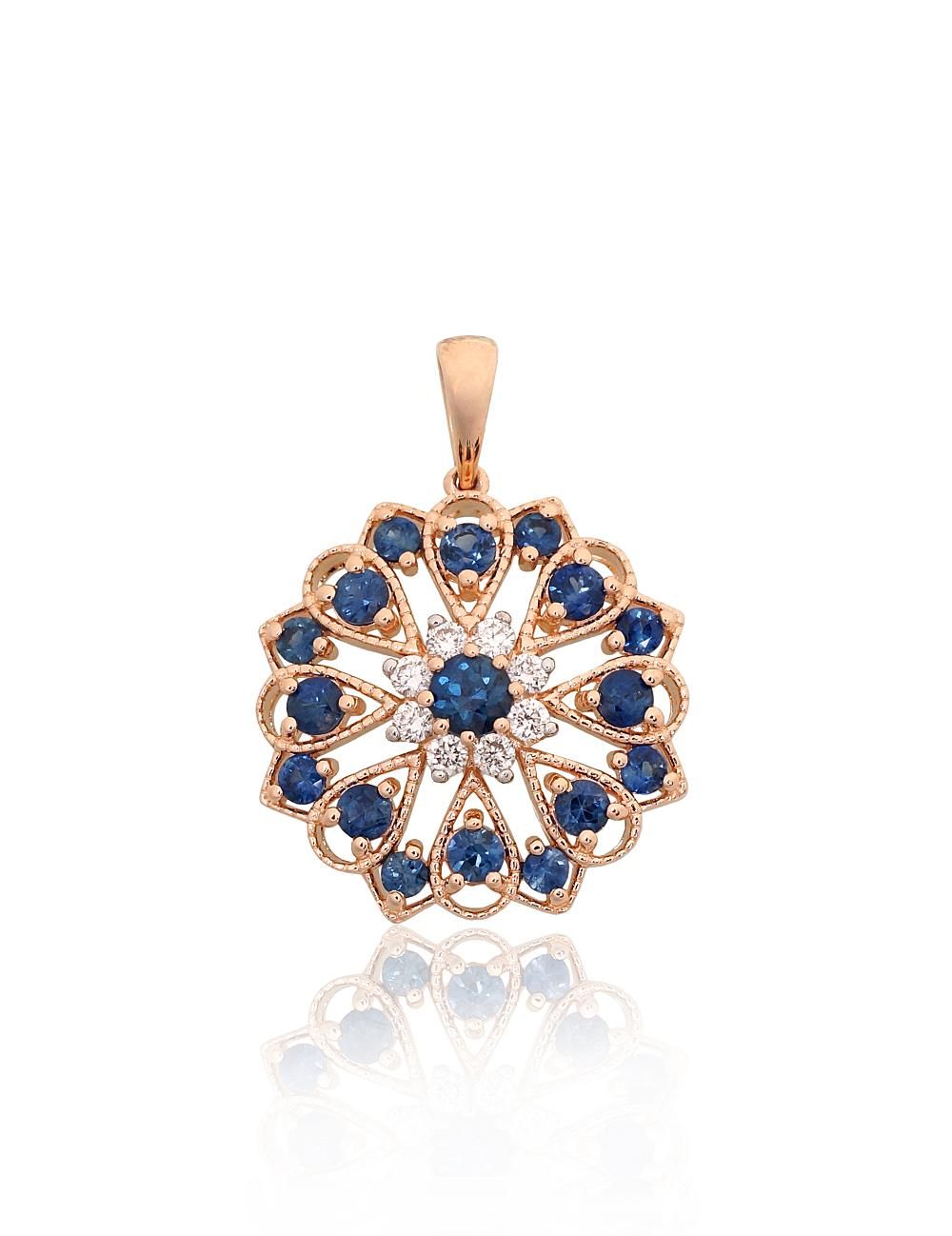 Gold Pendant with Gemstone A1301138AuRPRhWDISA