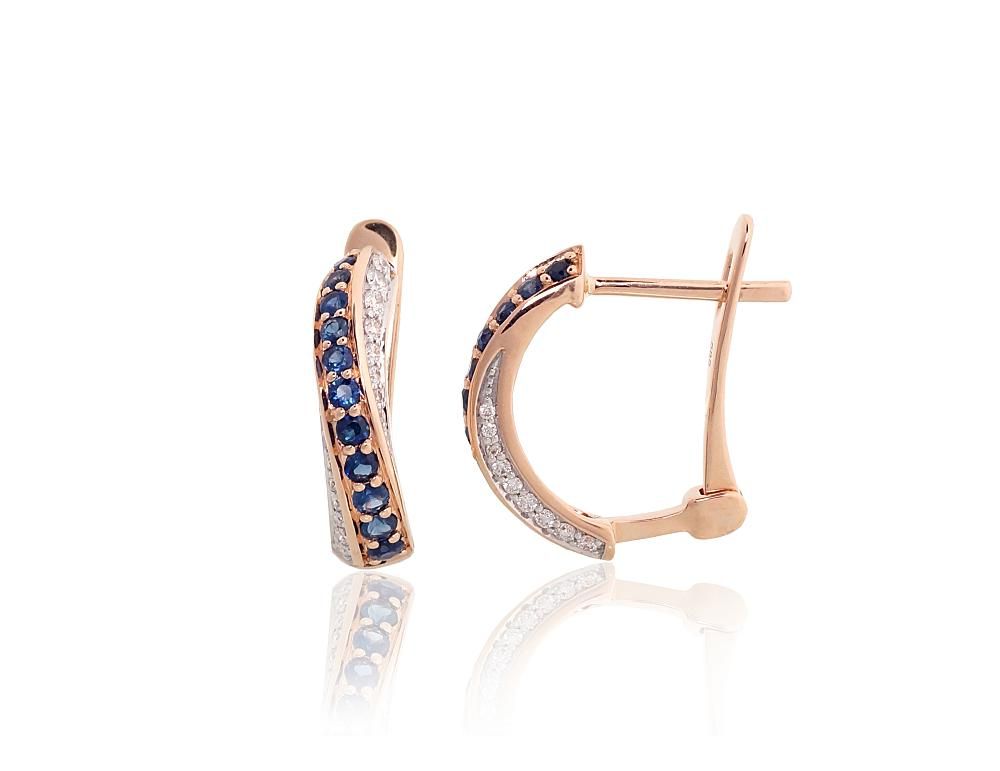 Gold earrings with Lever backs A1201769AuRPRhWDISA