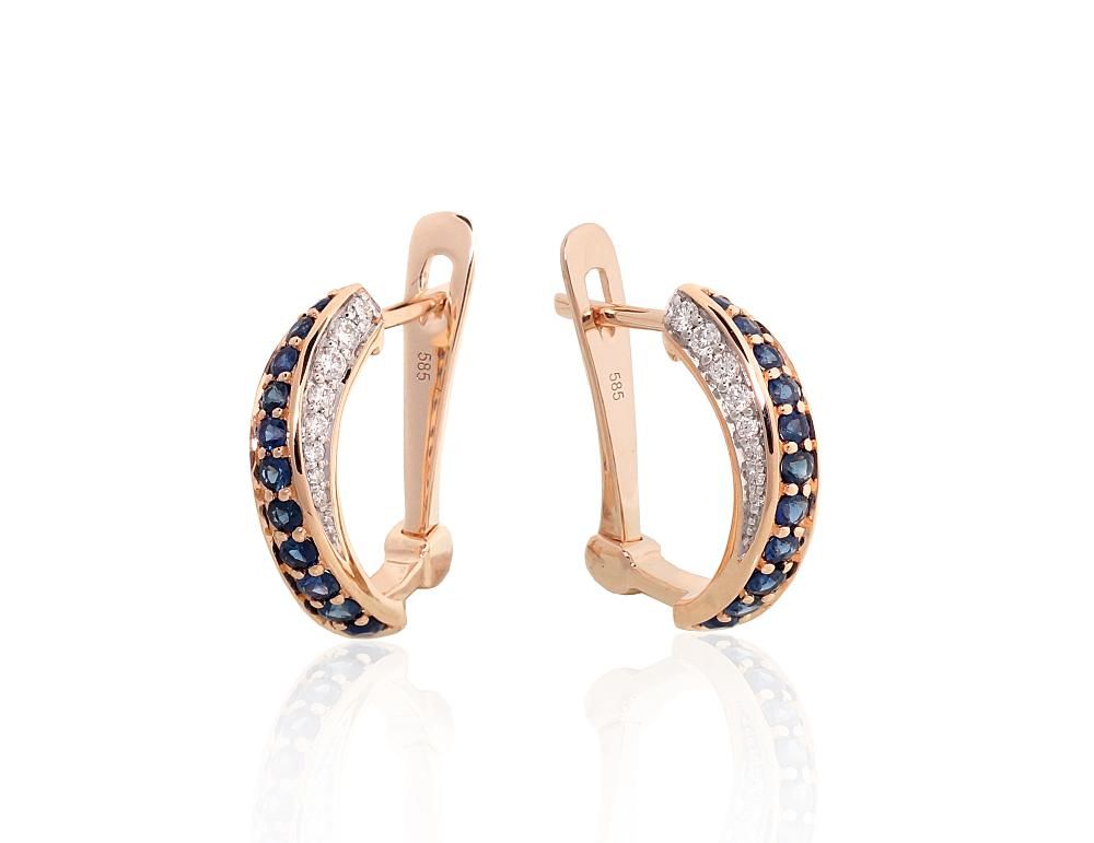 Gold earrings with Lever backs A1201769AuRPRhWDISA