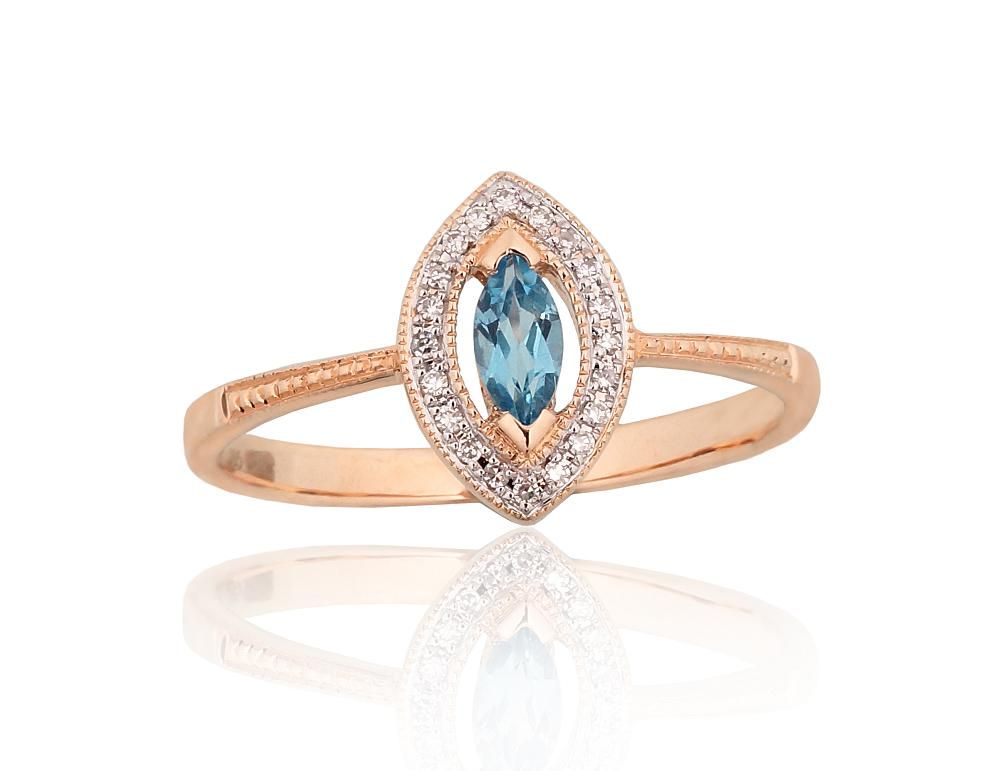 With Gemstone Gold Ring A1101172AuRPRhWDITZB