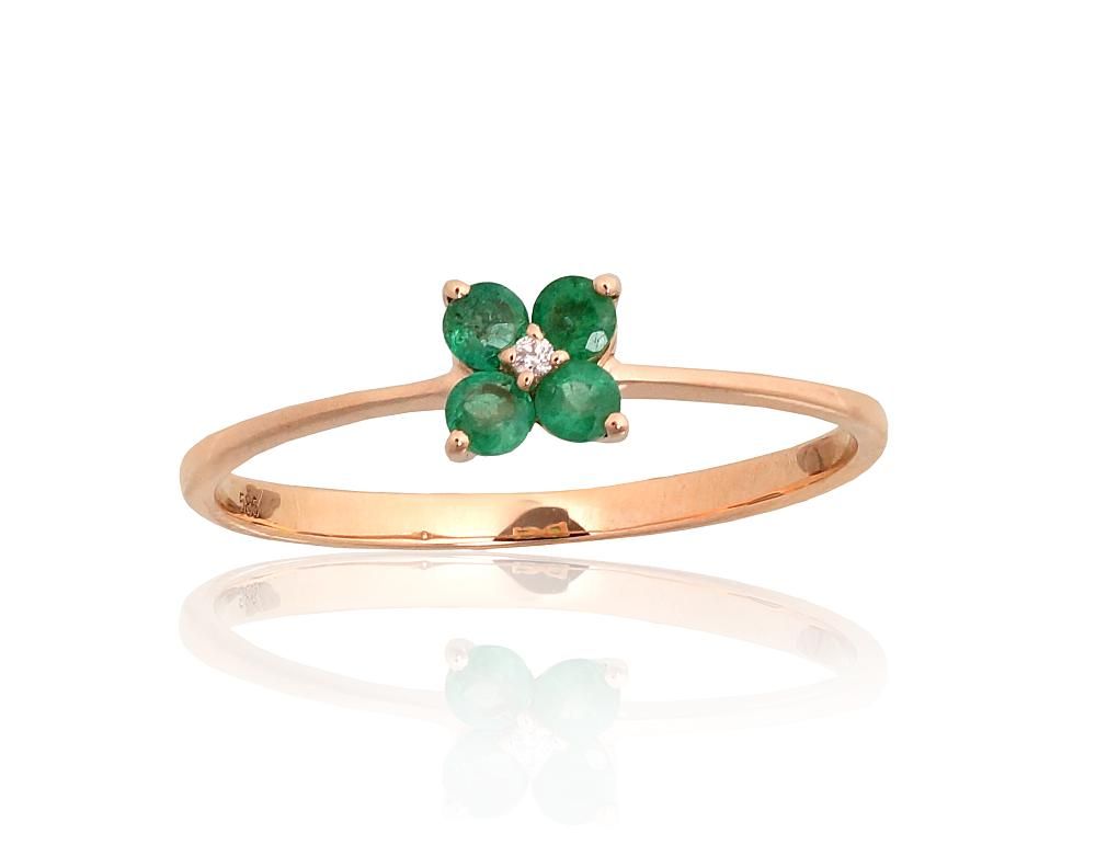 With Gemstone Gold Ring A1101225AuRDIEM