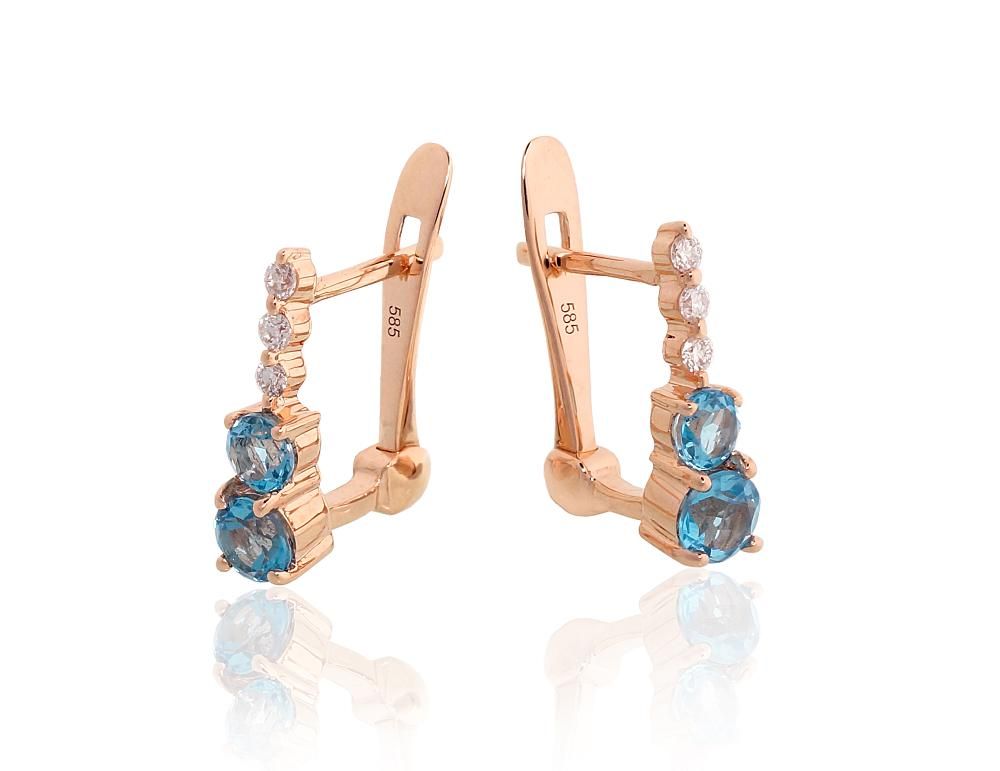 Gold earrings with Lever backs A1201768AuRDITZB