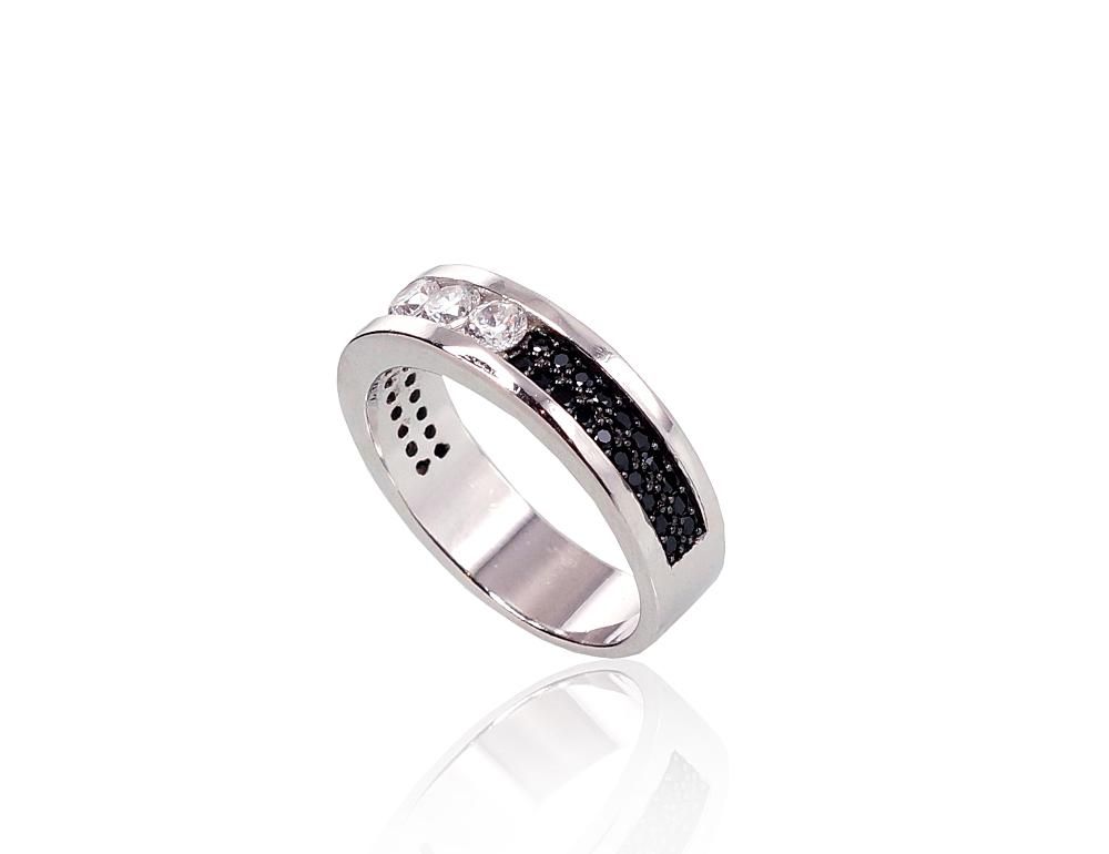 Silver Ring A2100973PRhGrPRhBkCZCZBK