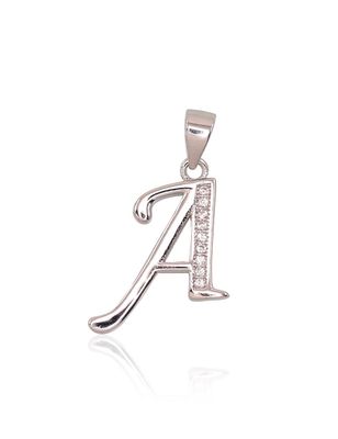 Silver Letter A2301605PRhGrCZ