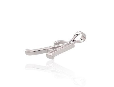 Silver Letter A2301605PRhGrCZ