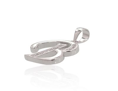 Silver Letter A2301606PRhGrCZ