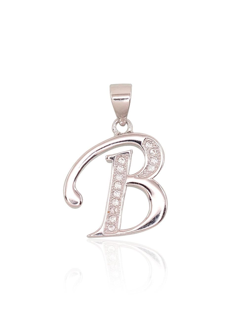 Silver Letter A2301606PRhGrCZ