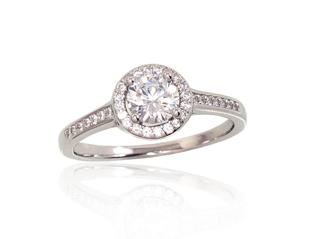 Silver Ring A2101650PRhGrCZ