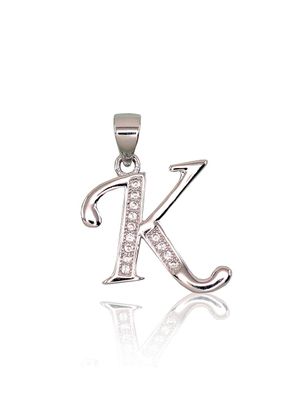 Silver Letter A2301615PRhGrCZ Silver Letter A2301615PRhGrCZ