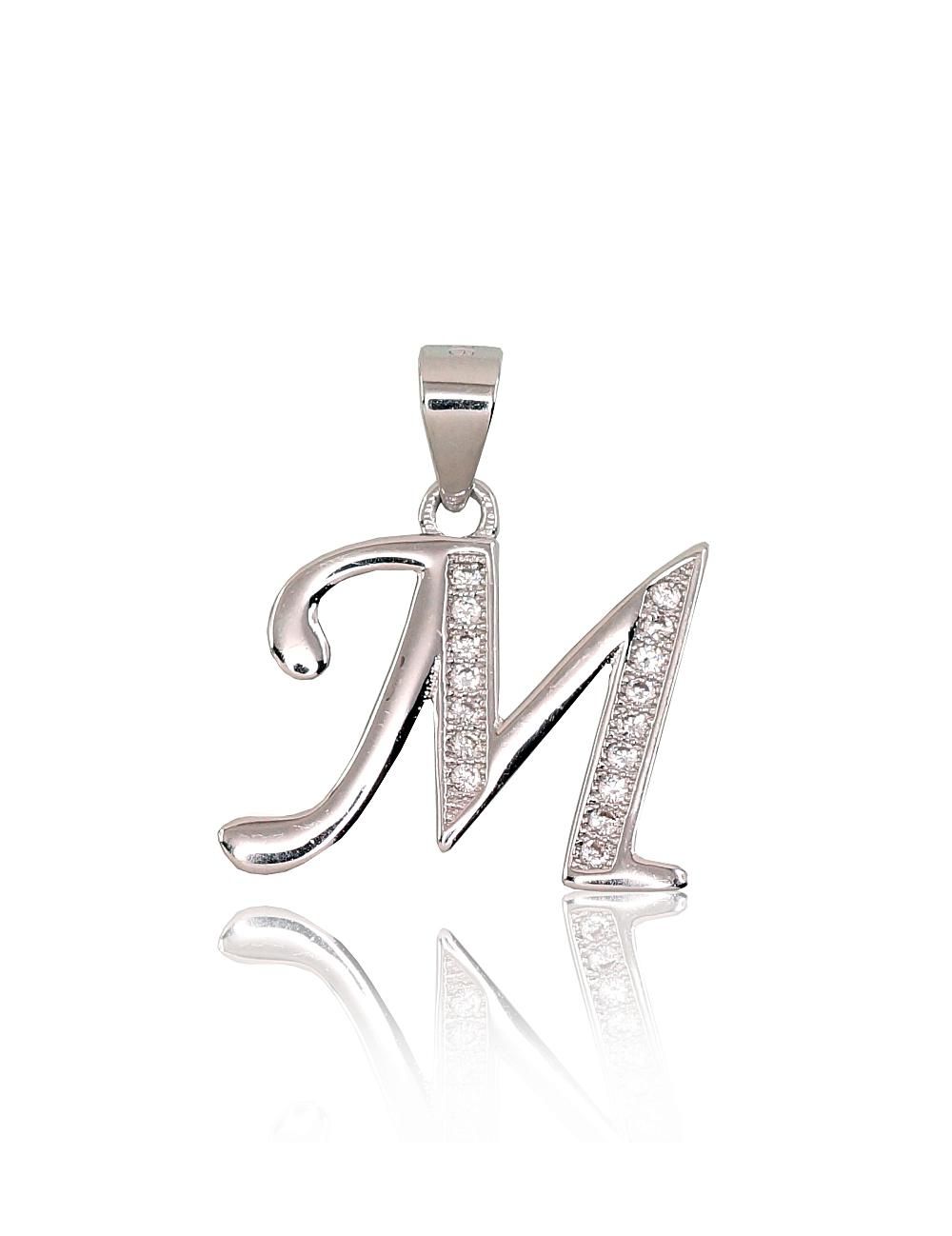 Silver Letter A2301617PRhGrCZ