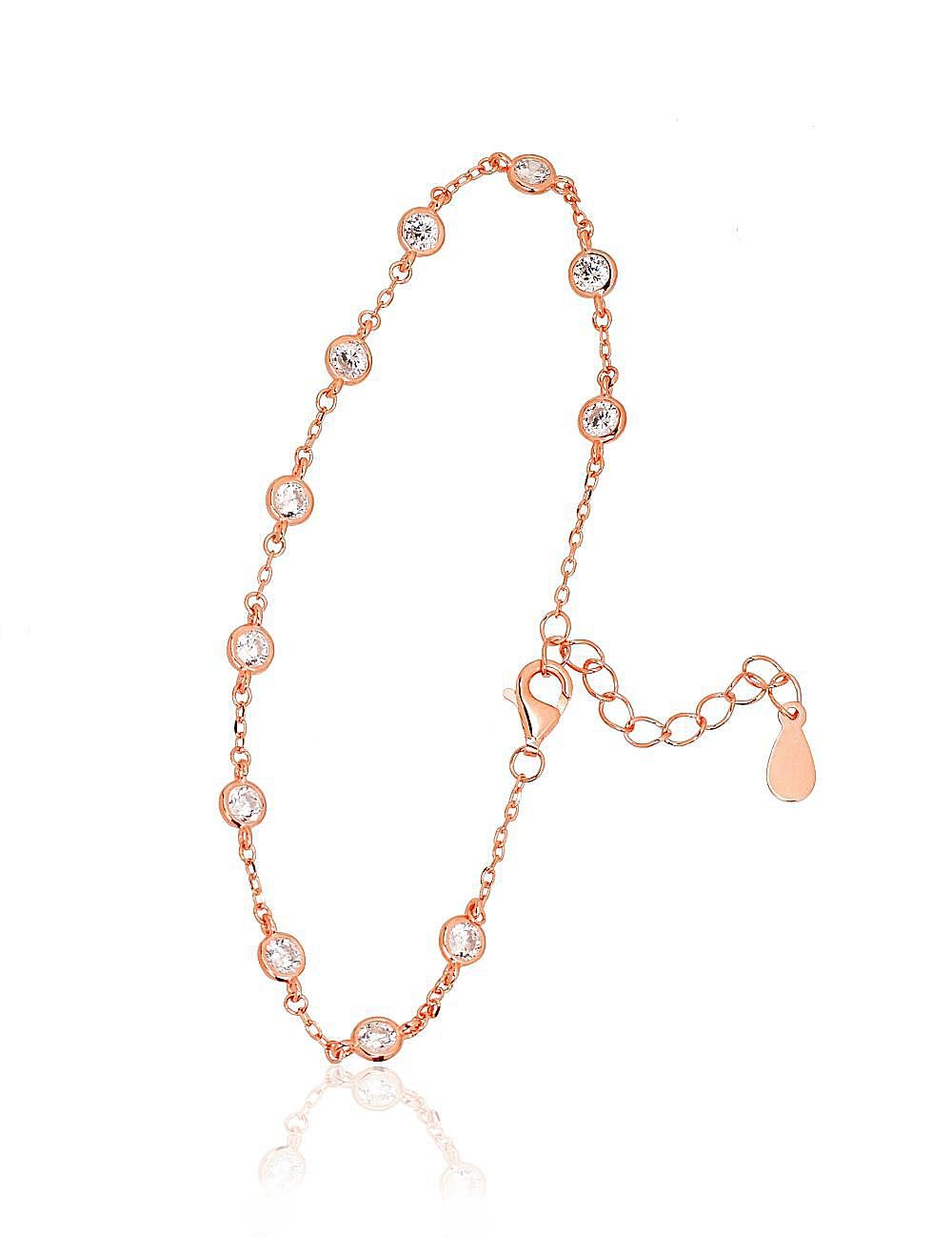 Gold Plated Silver Bracelet Adjustable Length A2600304PAuRCZ